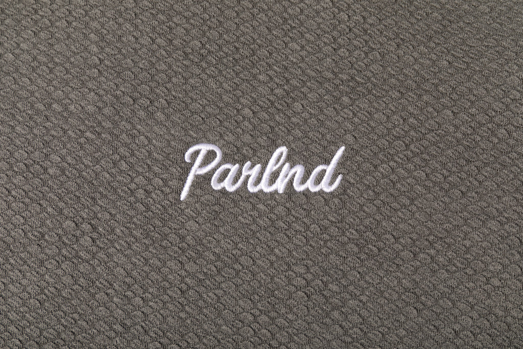 Micro Waffle Performance Hoodie in Stone Gray