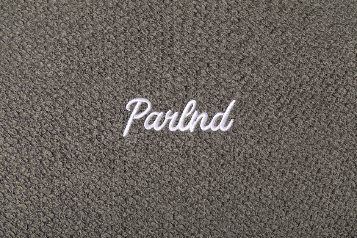 Micro Waffle Performance Hoodie in Stone Gray