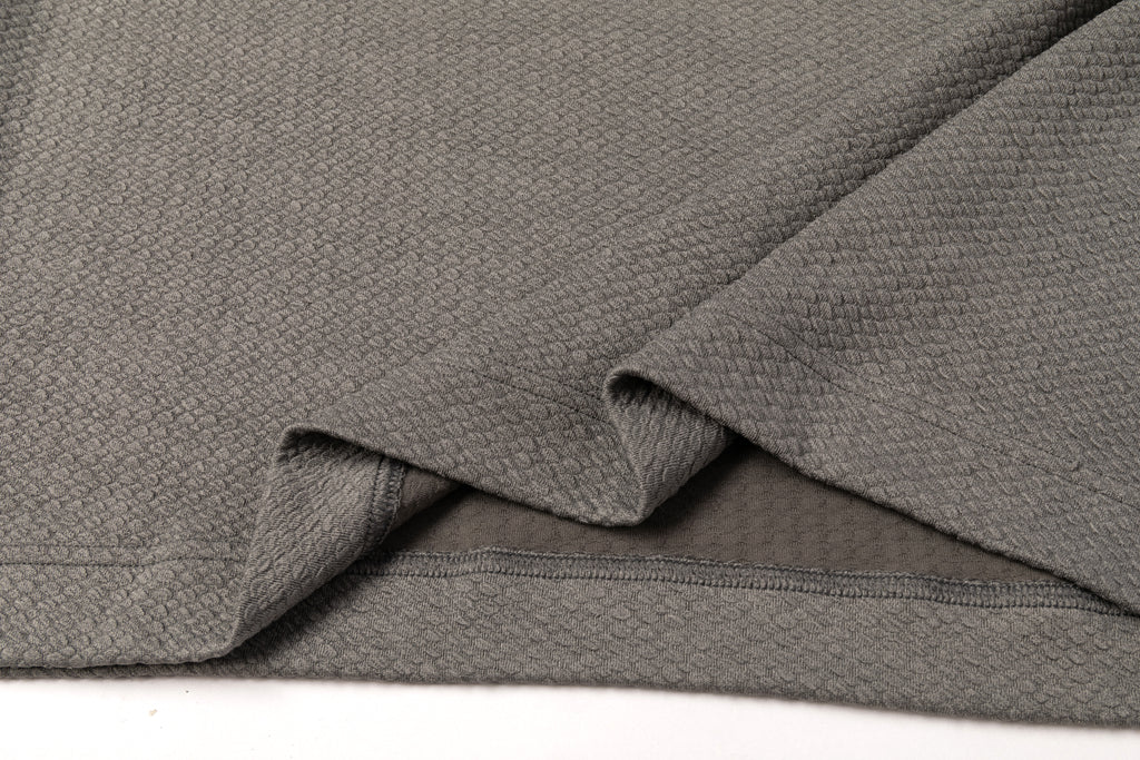 Micro Waffle Performance Hoodie in Stone Gray