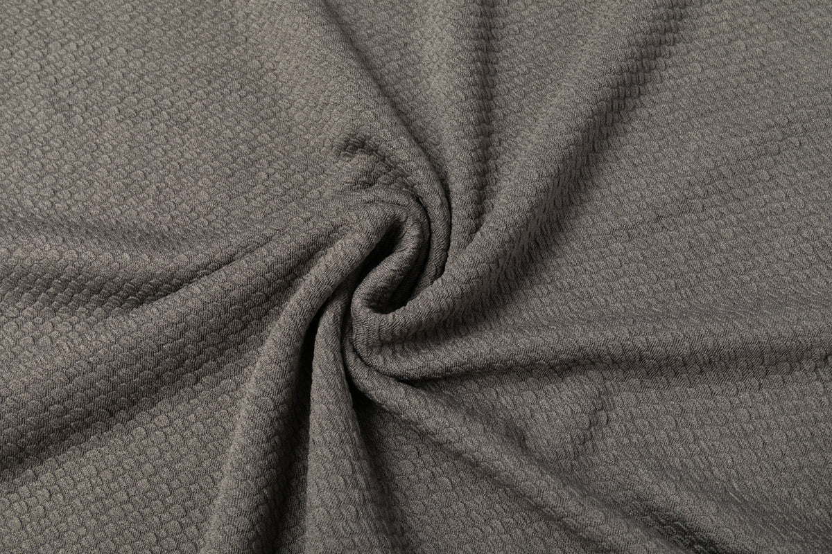 Micro Waffle Performance Hoodie in Stone Gray