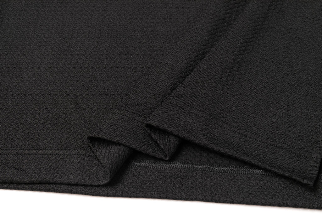 Micro Waffle Performance Hoodie in Black