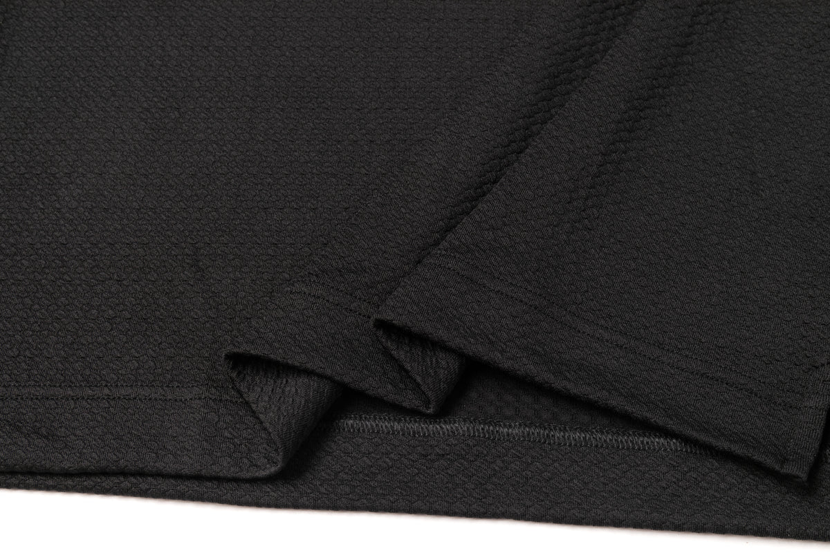 Micro Waffle Performance Hoodie in Black
