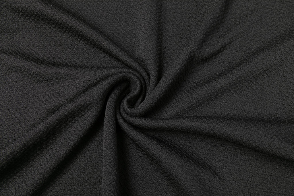 Micro Waffle Performance Hoodie in Black