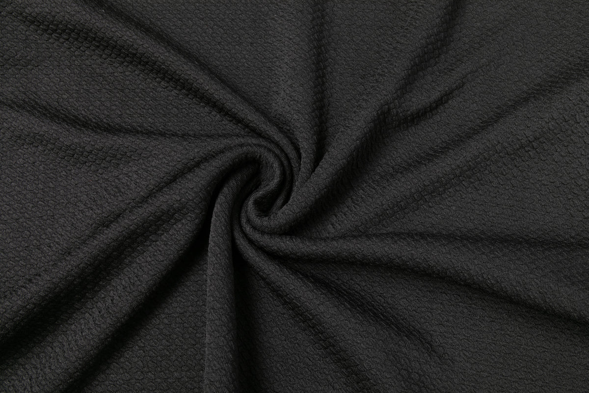 Micro Waffle Performance Hoodie in Black
